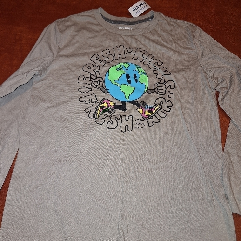 Old Navy Kids Earth Shirt Size Large 10/12